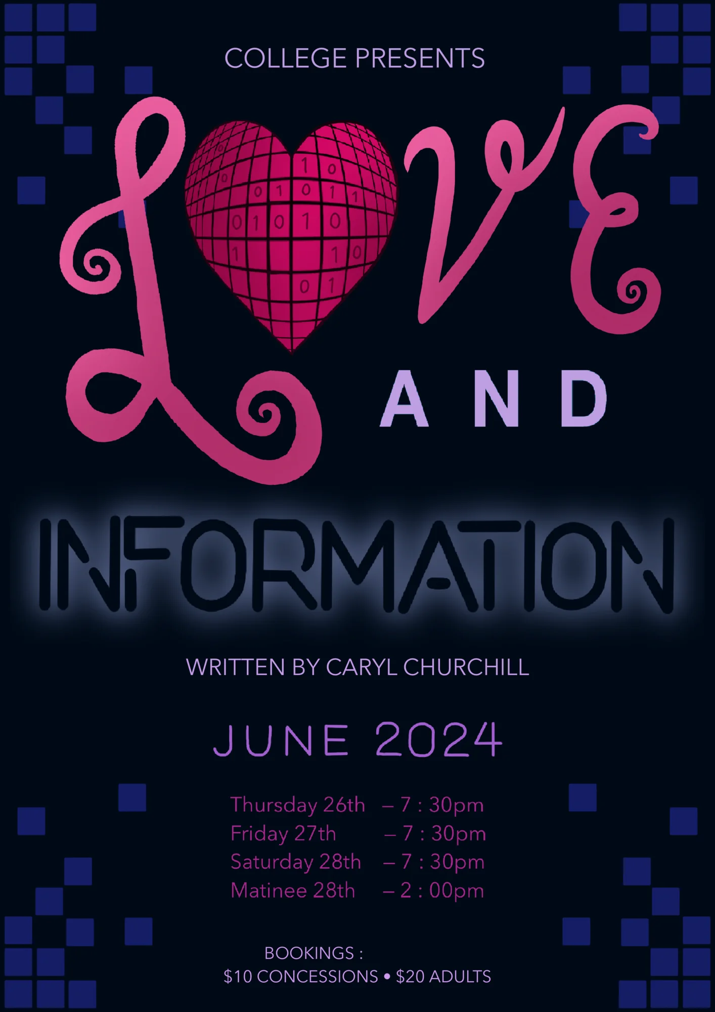 Love and Information Dark Poster