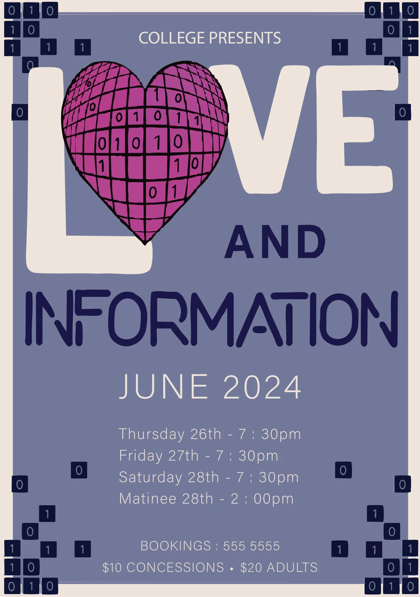 Love and Information Dark Poster