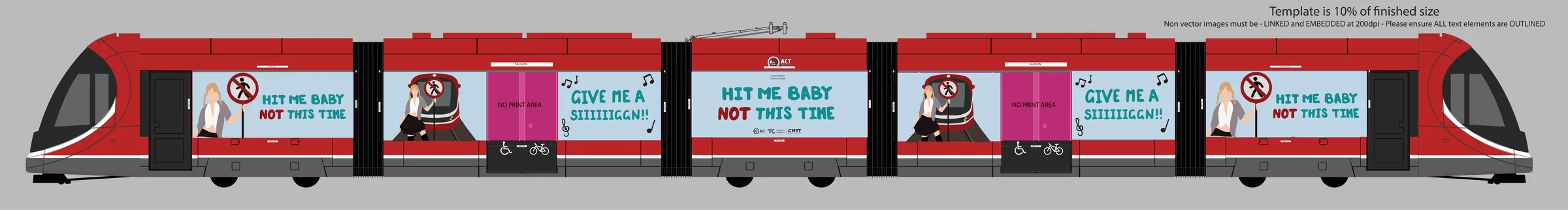 Complete light rail wrap design