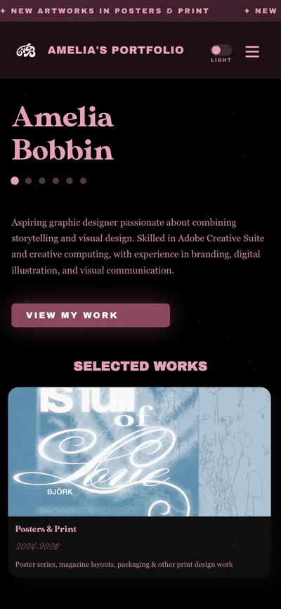April 2026 homepage on a phone