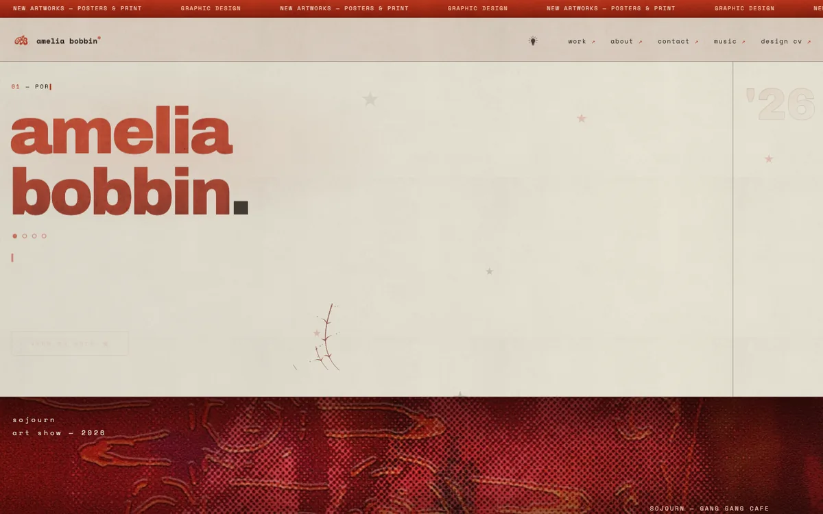 Current homepage on a laptop