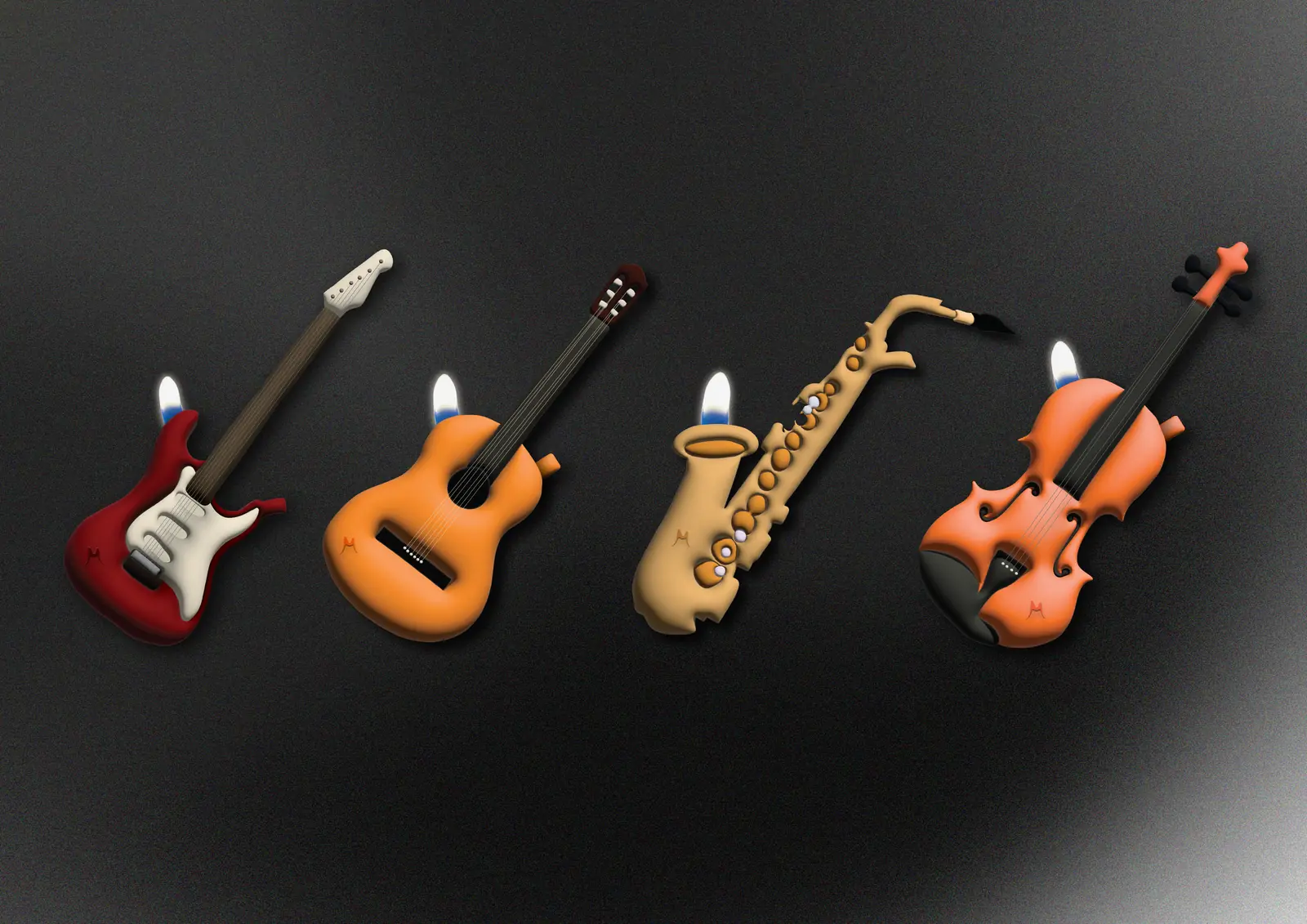 The full set of instrument lighters