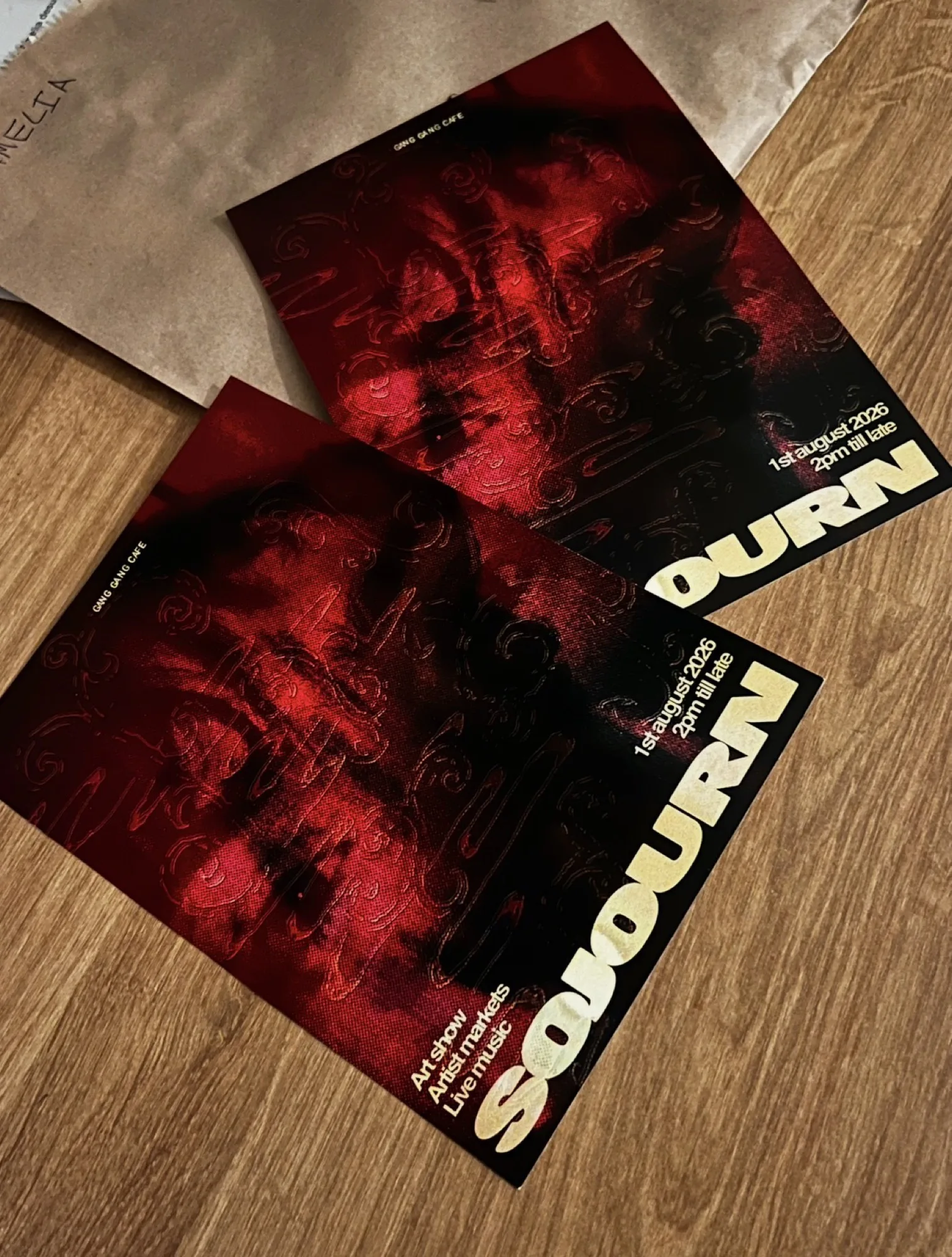Sojourn poster displayed at the event
