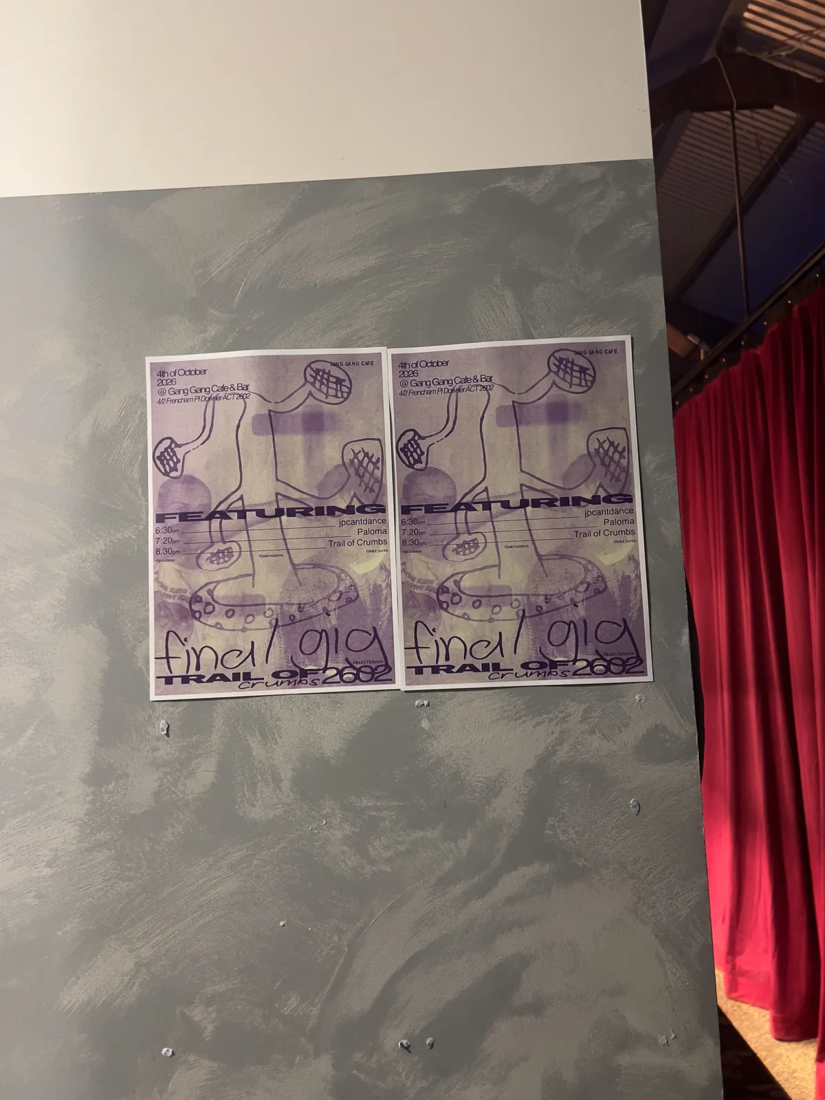 Trail of Crumbs posters on display