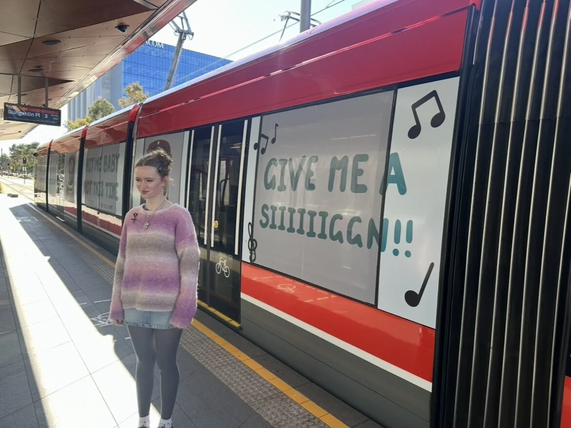Designs displayed on Canberra Light Rail