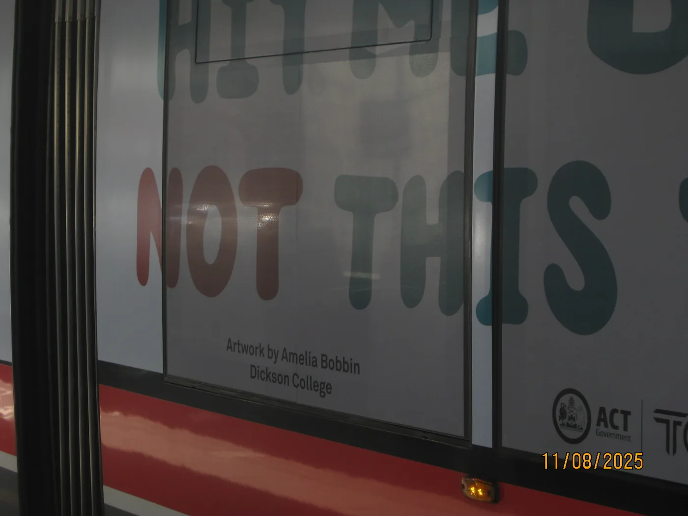 Window decal up close