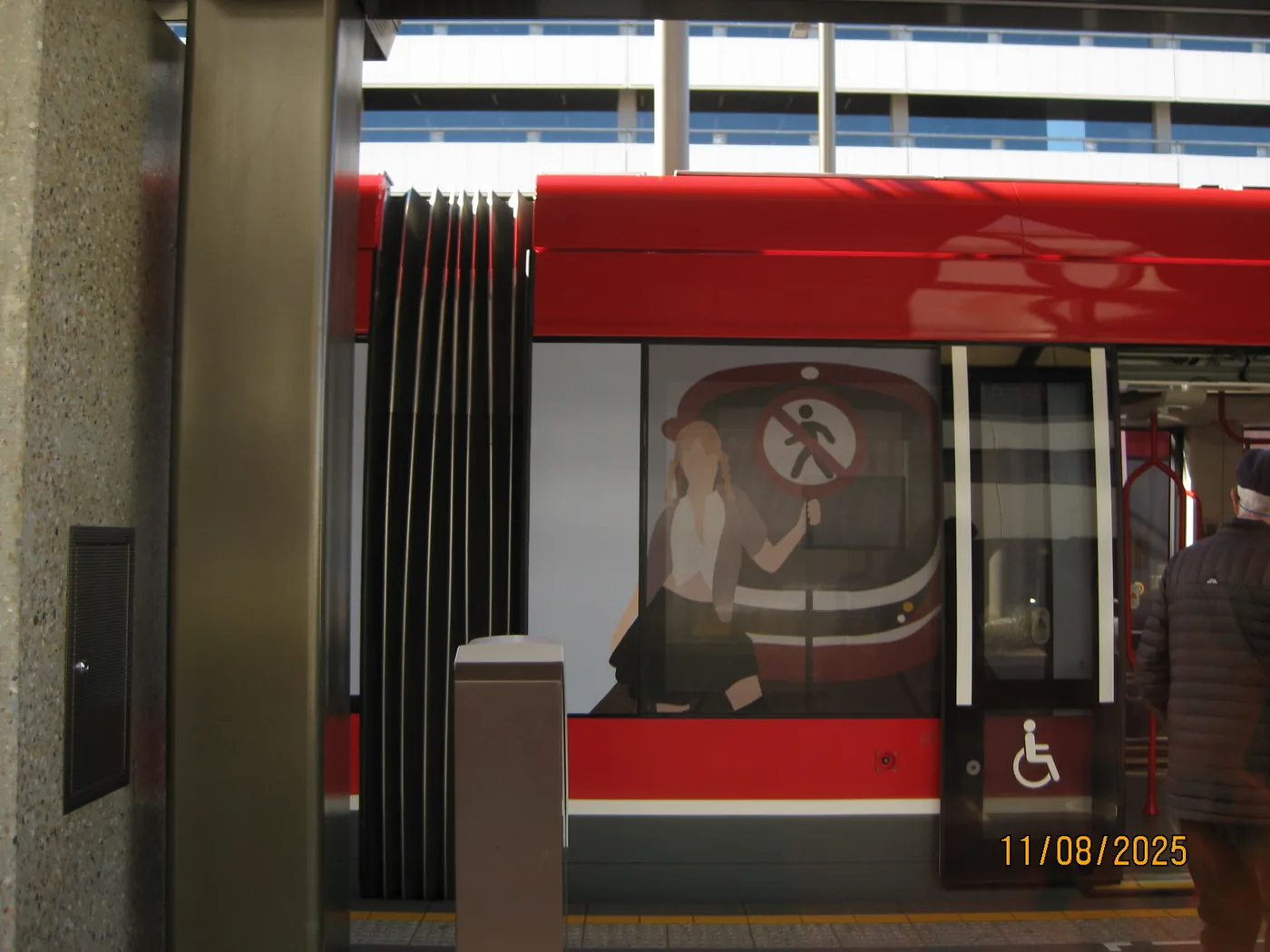 Poster on the light rail
