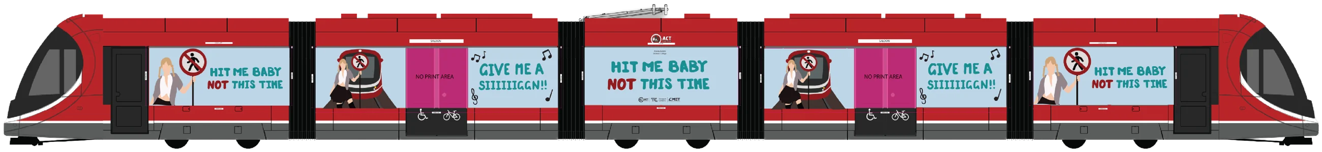 Complete light rail wrap design